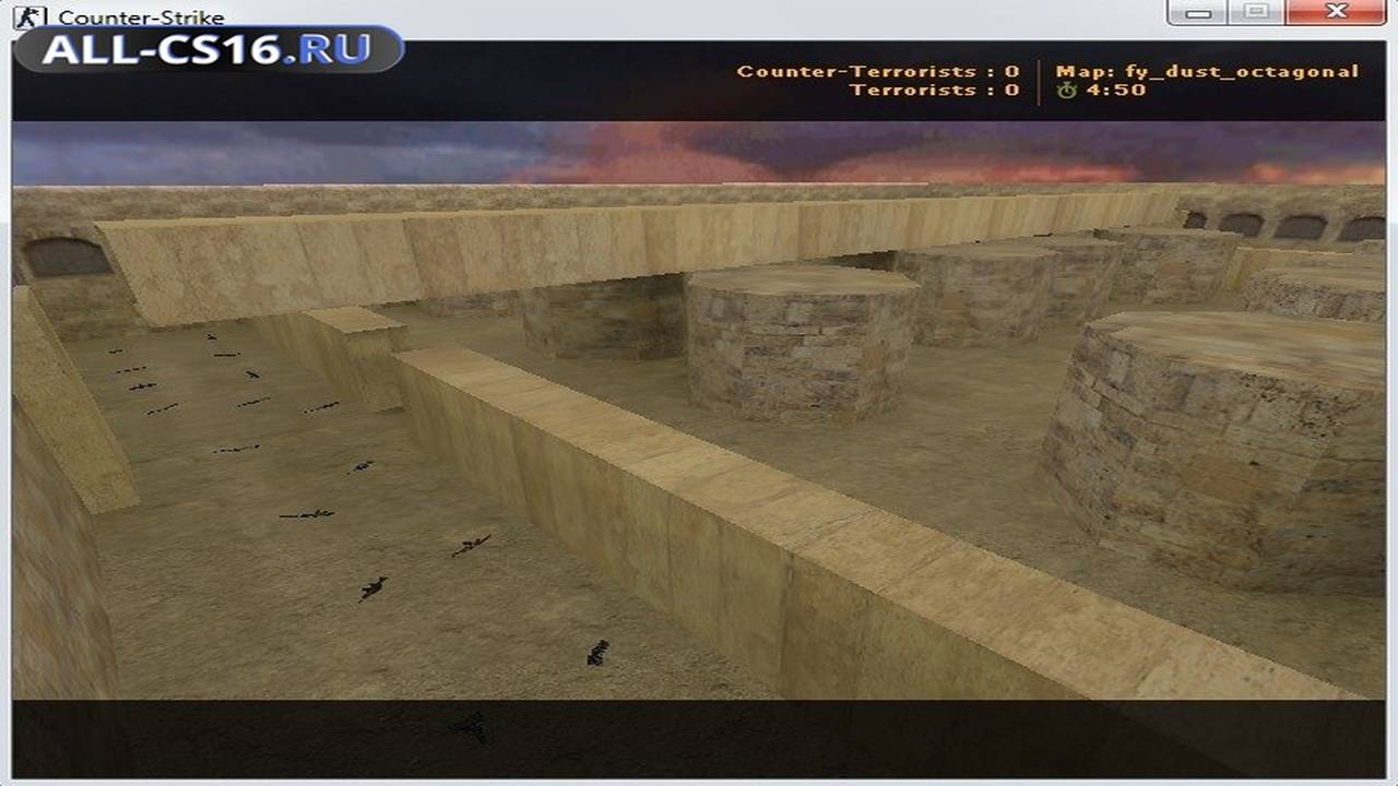 Карта «fy_dust_octagonal» для CS 1.6 для CS 1.6