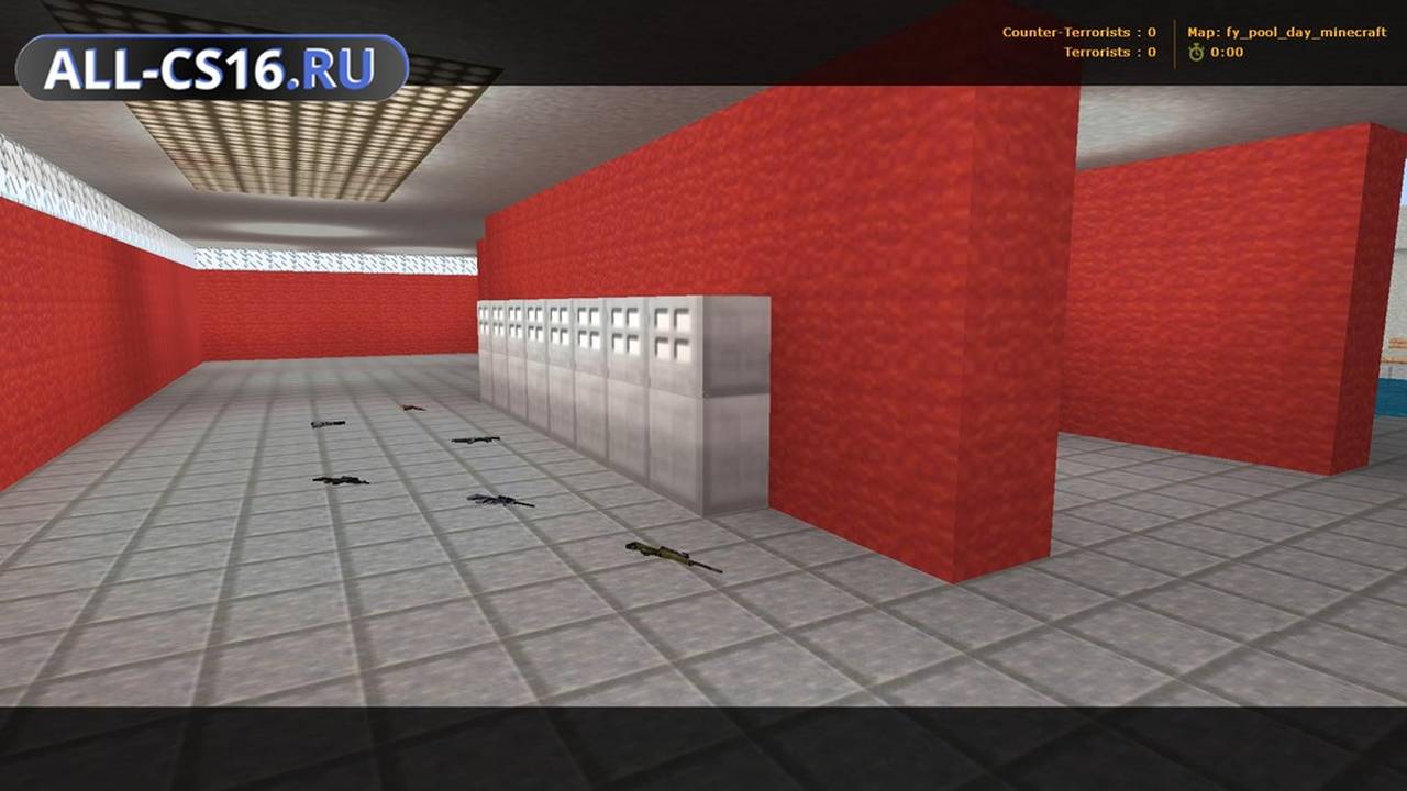 Карта «fy_pool_day_minecraft» для CS 1.6 для CS 1.6
