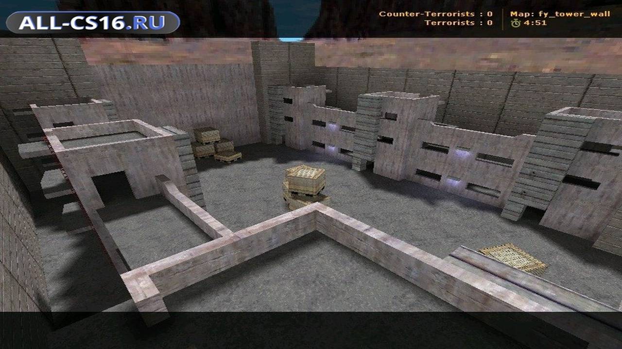 Карта «fy_tower_wall» для CS 1.6 для CS 1.6