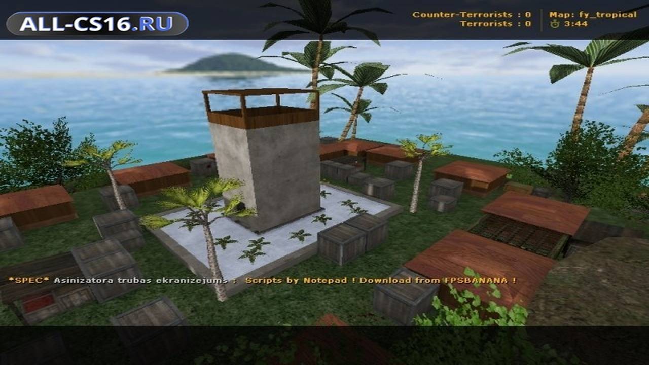 Карта «fy_tropical» для CS 1.6 для CS 1.6