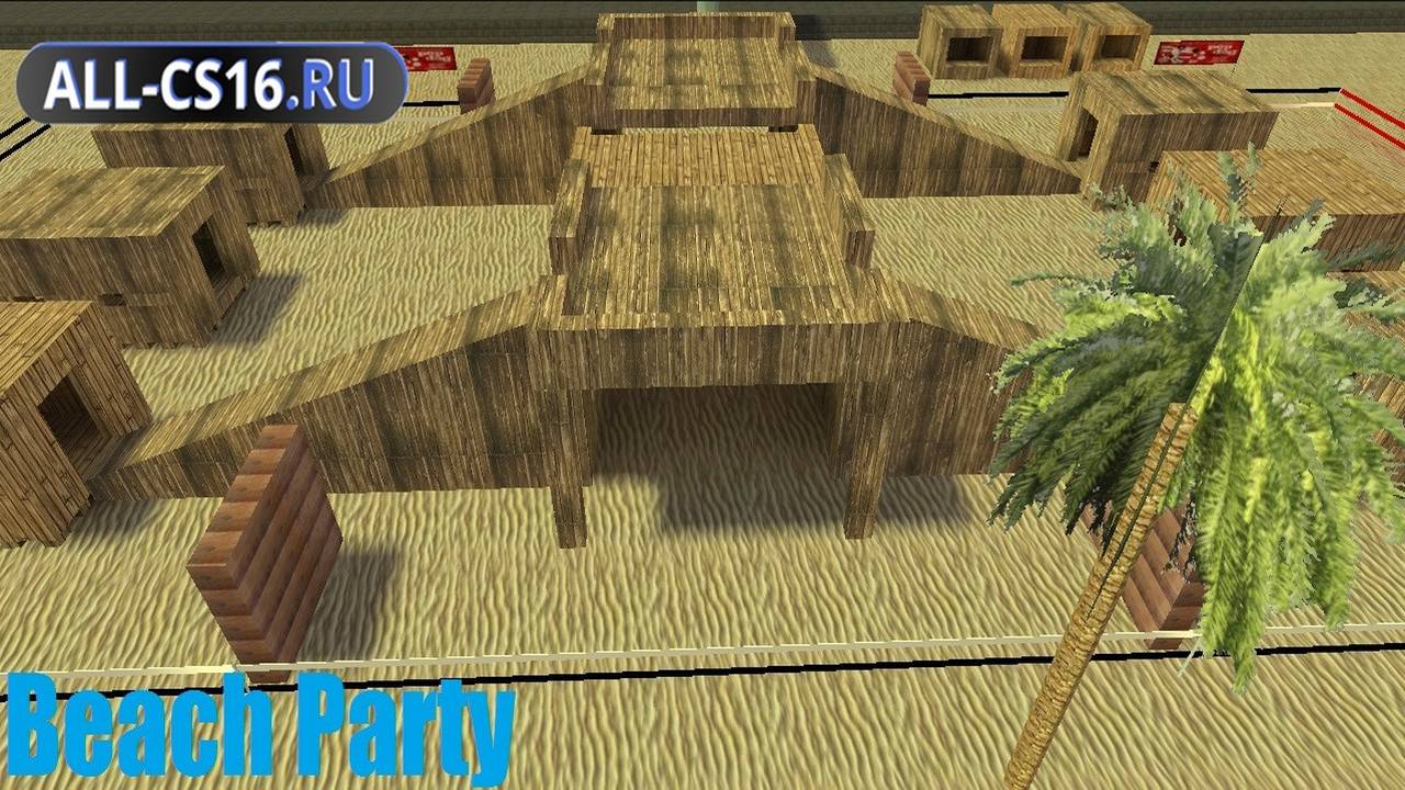 Карта «gg_beachparty» для CS 1.6 для CS 1.6
