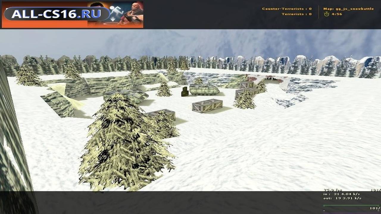 Карта «gg_js_snowbattle» для CS 1.6 для CS 1.6