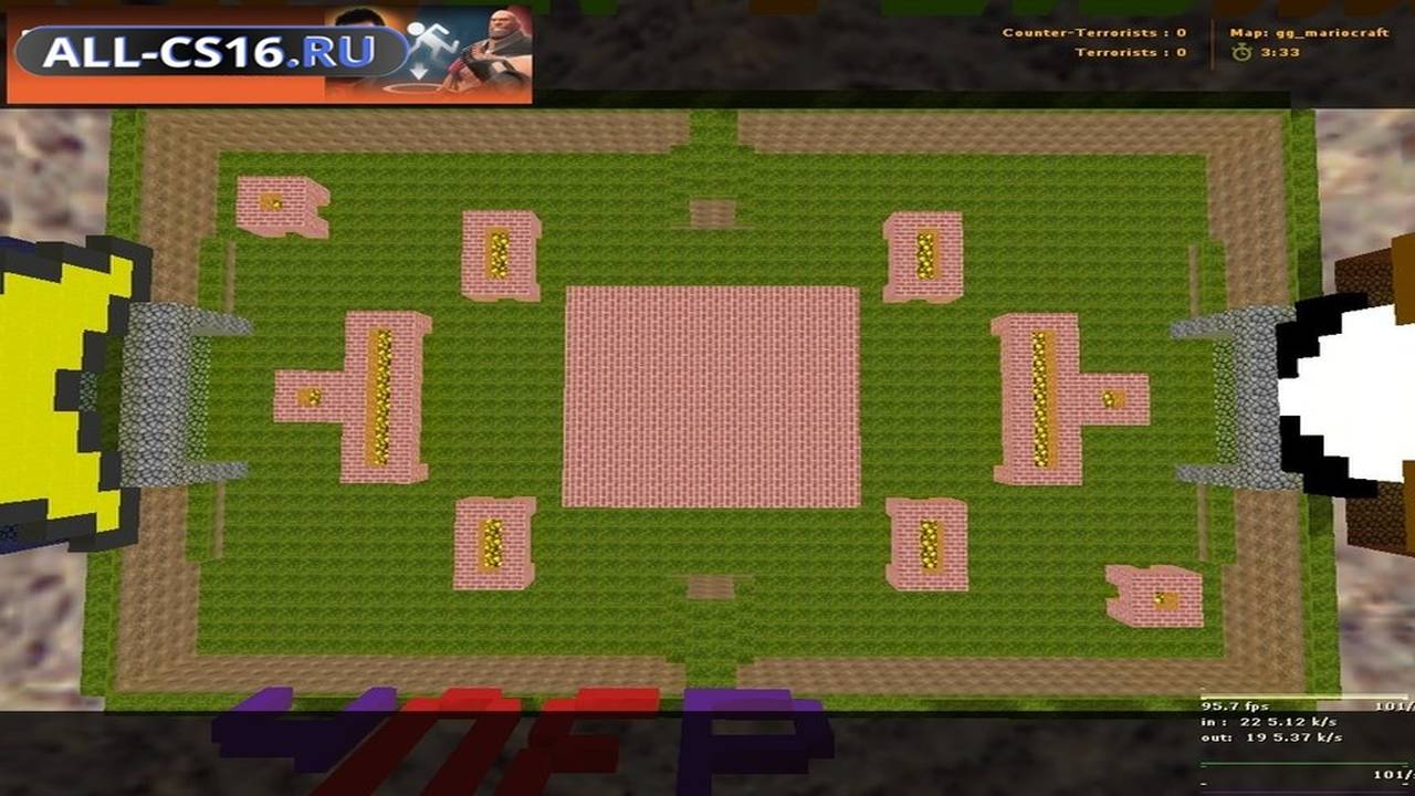 Карта «gg_mariocraft» для CS 1.6 для CS 1.6
