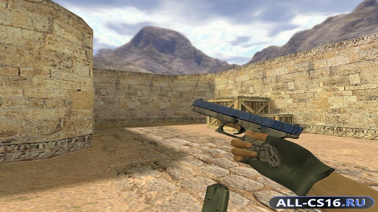 Модель оружия для CS 1.6 - Glock Glock Синяя трещина