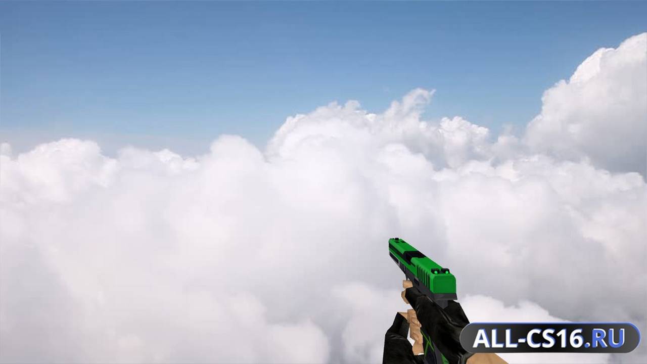 Модель оружия для CS 1.6 - Glock Glock Green Skin