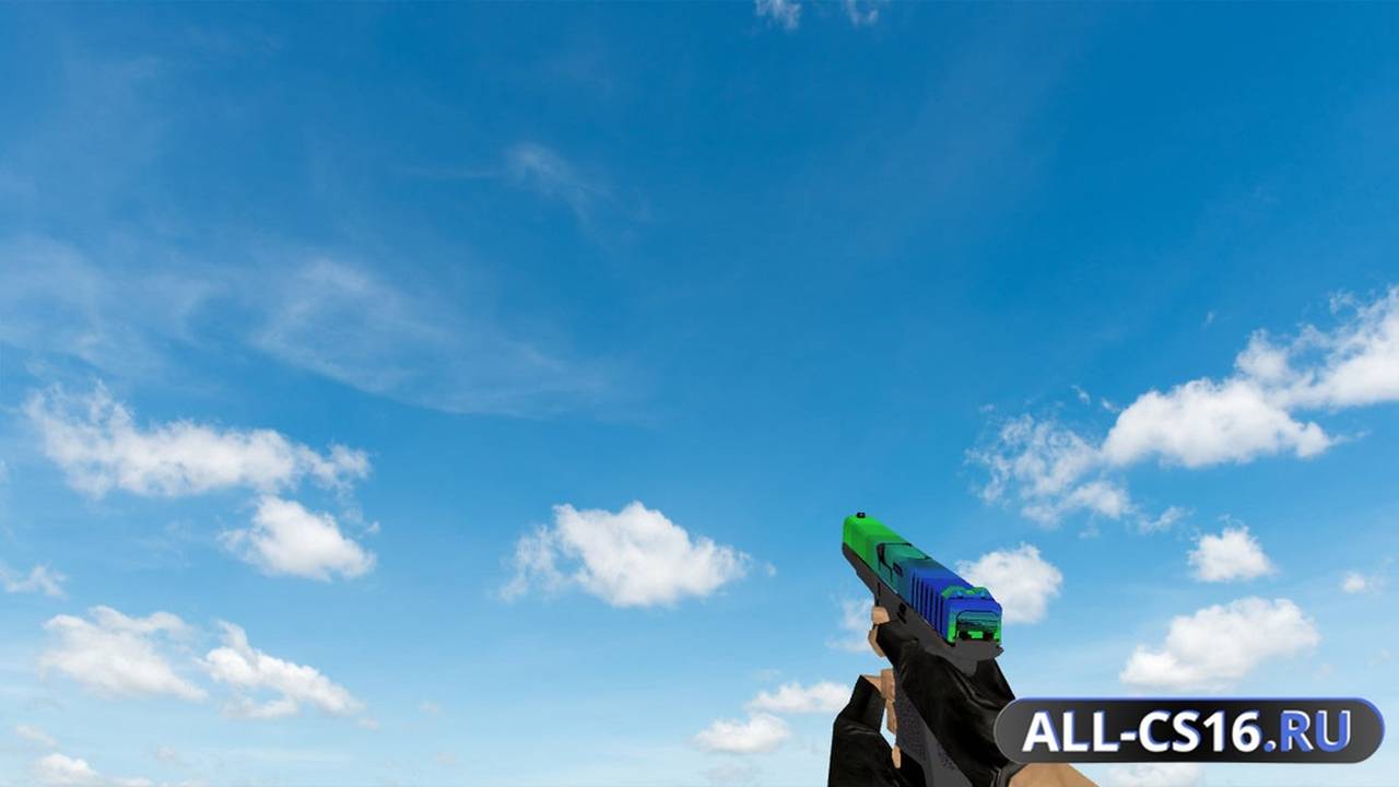 Модель оружия для CS 1.6 - Glock Glock Lime Fade