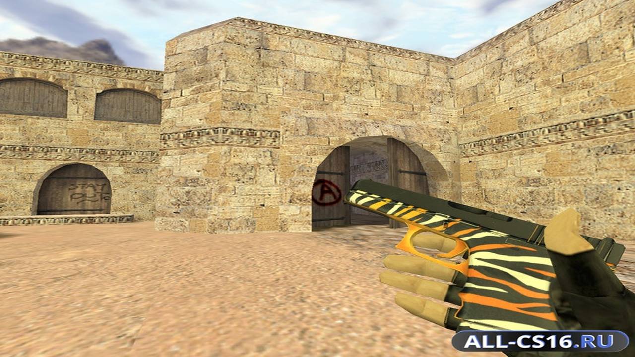 Модель оружия для CS 1.6 - Glock Glock Шкура тигра