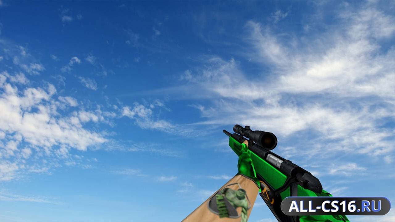 Модель оружия для CS 1.6 - Scout Зеленый Scout