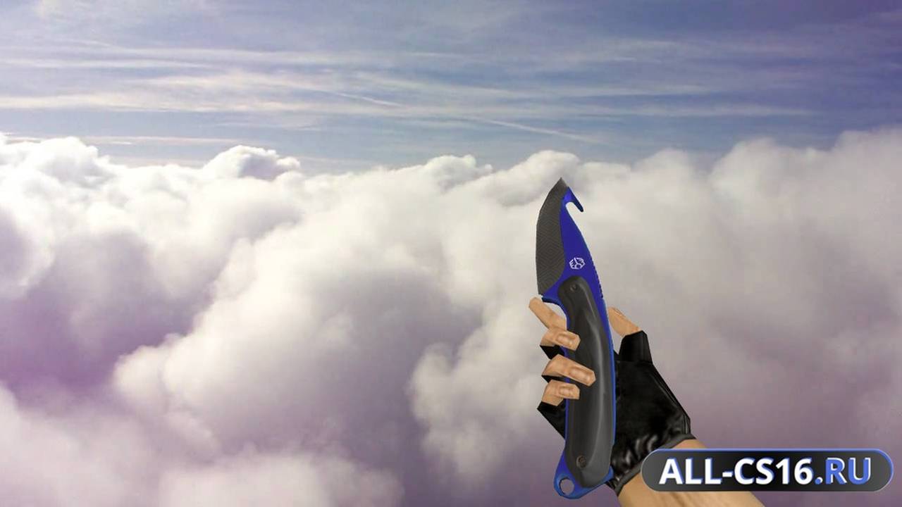 Модель оружия для CS 1.6 - Gut Knife Automatic Blue