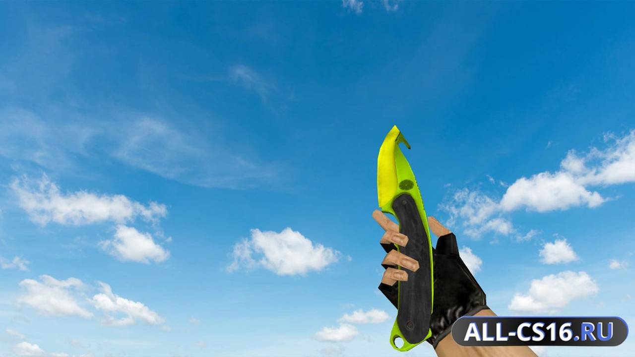 Модель оружия для CS 1.6 - Gut Knife Hecklux Lime