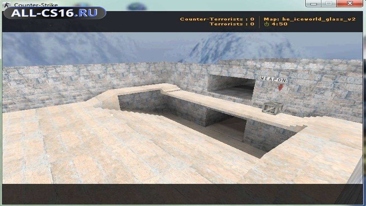 Карта «he_iceworld_glass_v2» для CS 1.6 для CS 1.6
