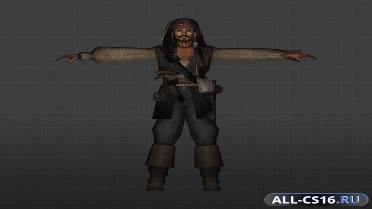 Модель игрока для CS 1.6 - Джек Воробей