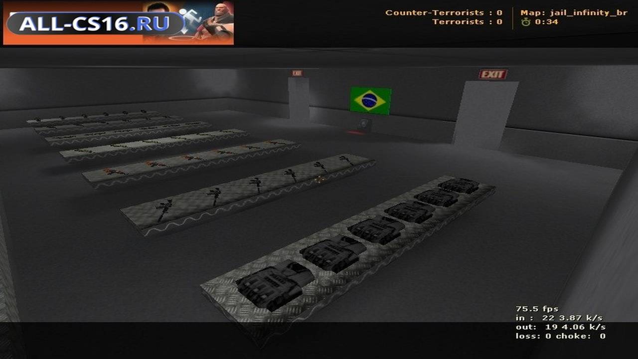 Карта «jail_infinity_csbr» для CS 1.6 для CS 1.6