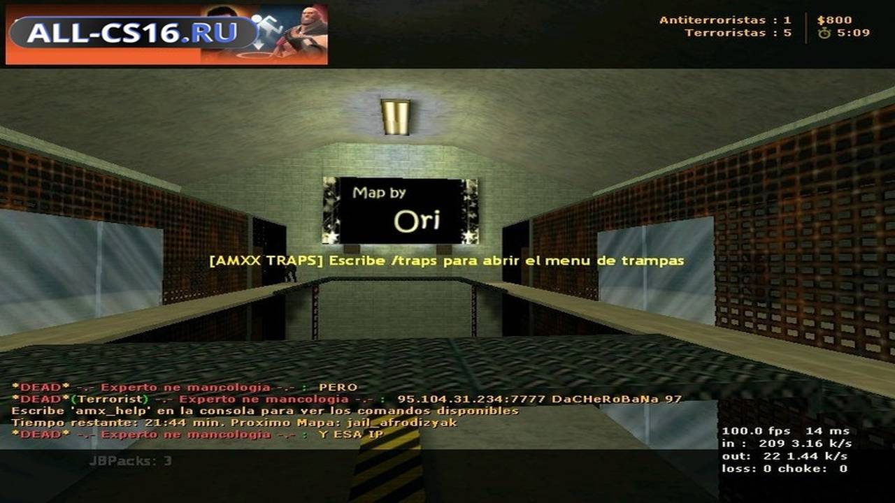 Карта «jail_ori_v0» для CS 1.6 для CS 1.6