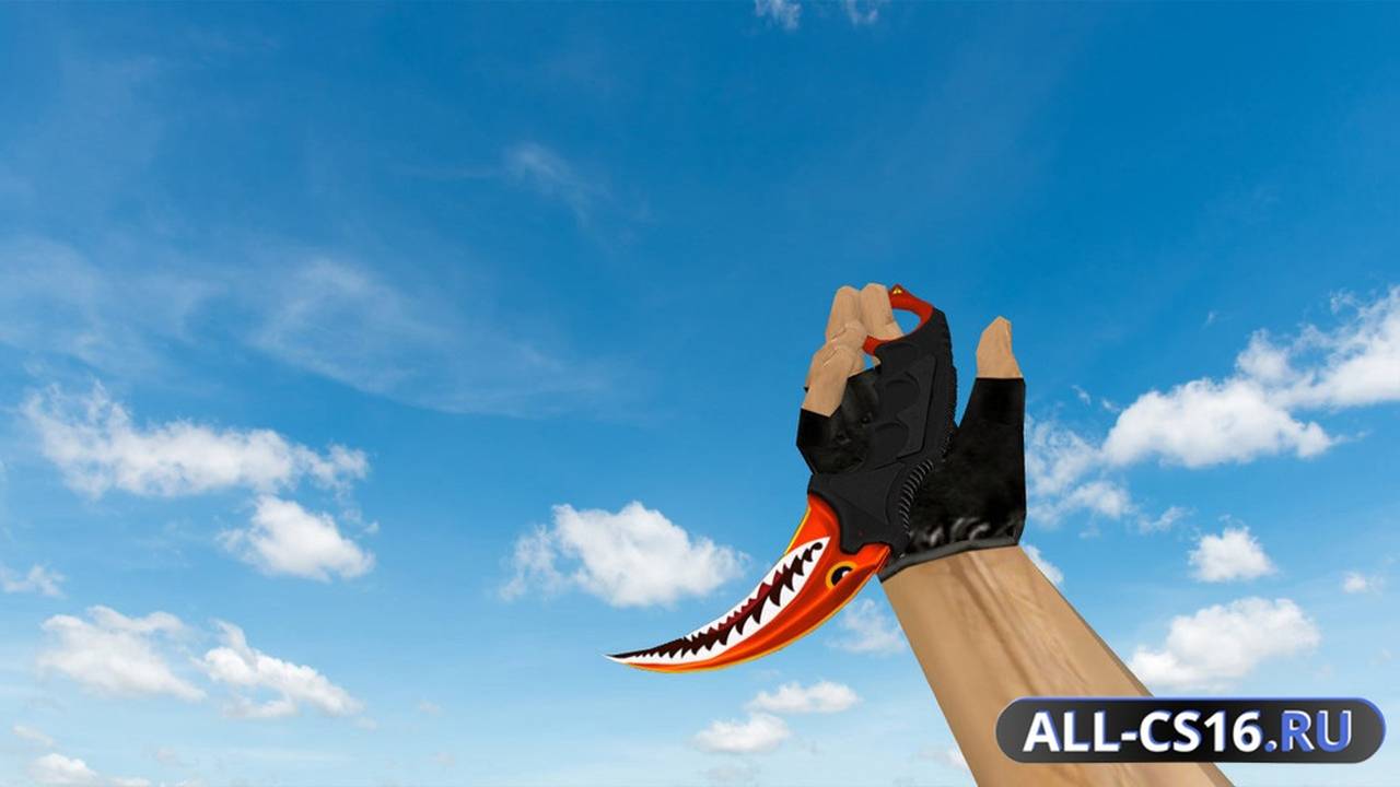 Модель оружия для CS 1.6 - Karambit Aber Shark