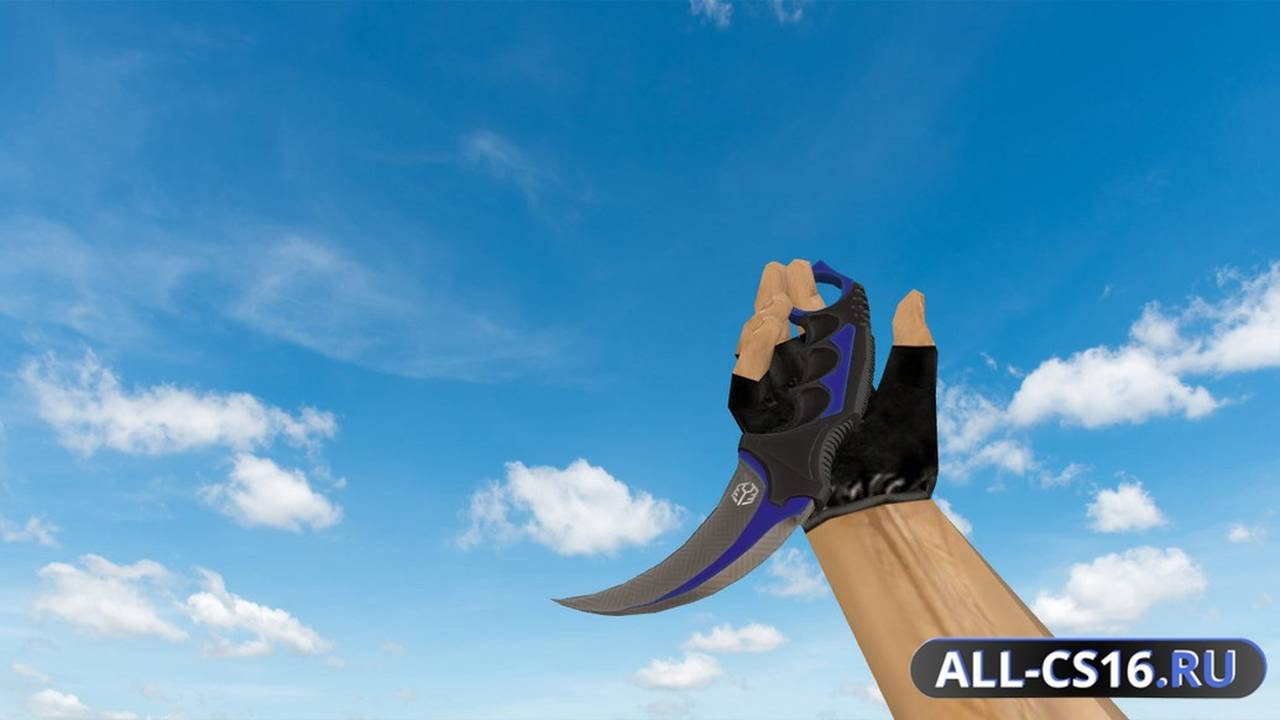 Модель оружия для CS 1.6 - Karambit Automatic Blue