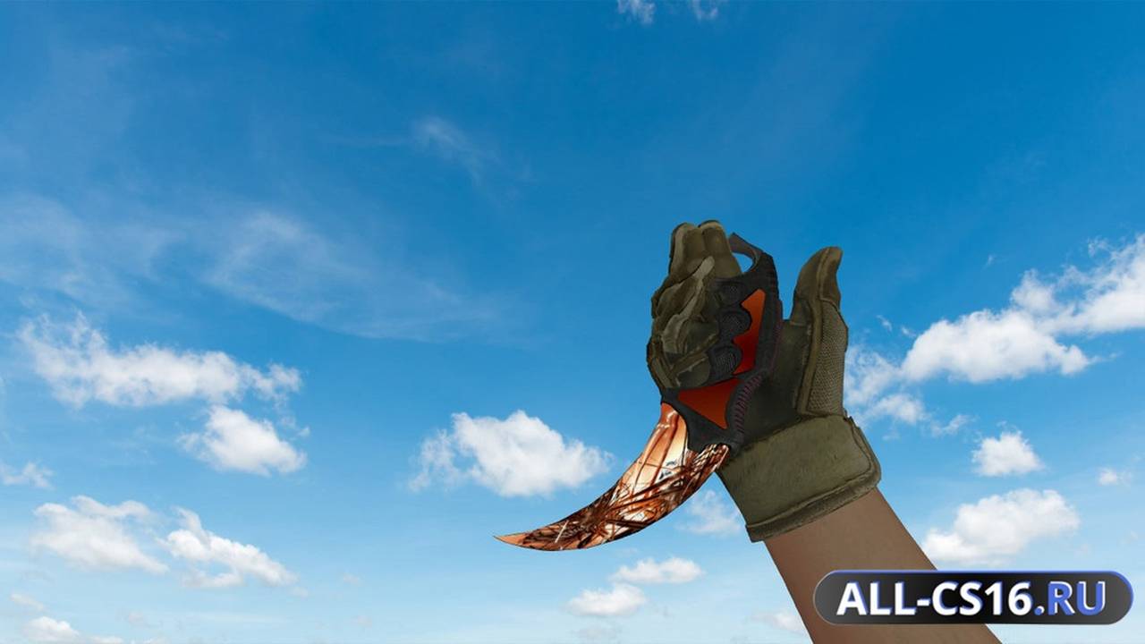 Модель оружия для CS 1.6 - Karambit Autumn Explosion