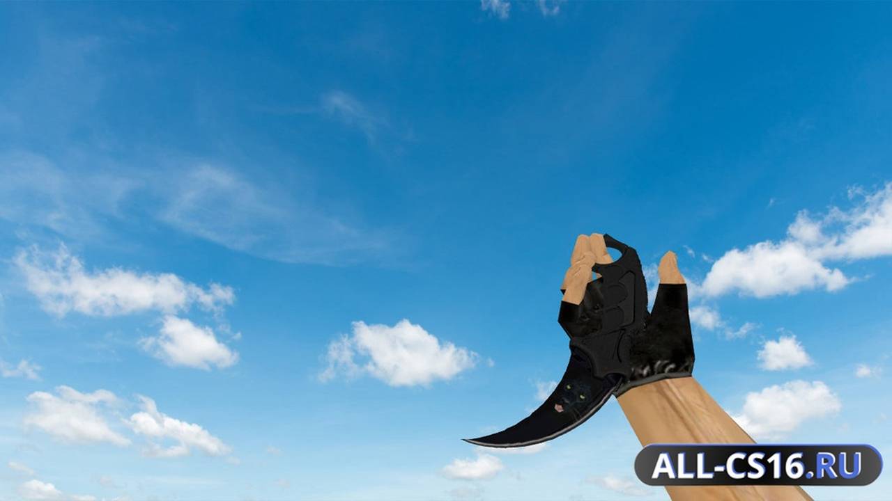 Модель оружия для CS 1.6 - Karambit Black Panther