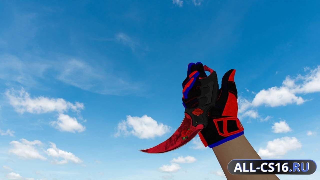 Модель оружия для CS 1.6 - Karambit Blossoming Rose