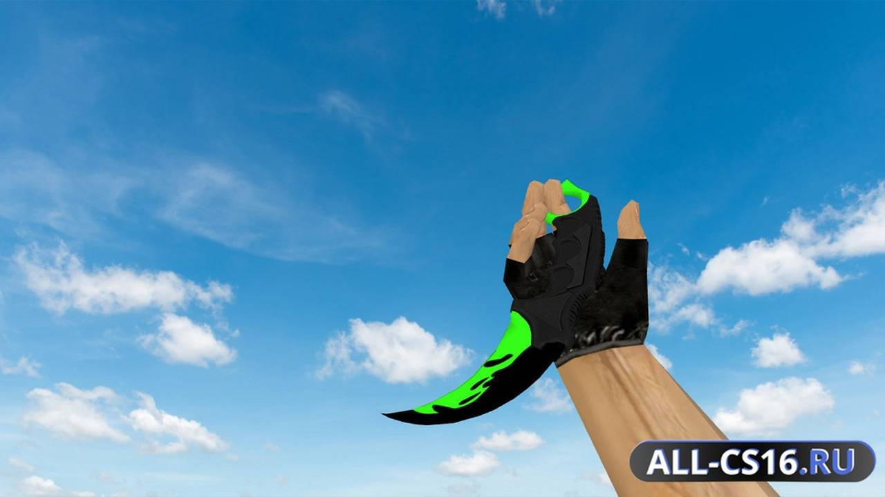 Модель оружия для CS 1.6 - Karambit Neon Skill