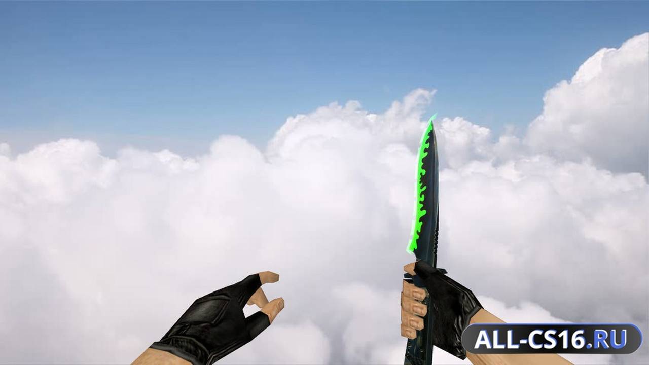 Модель оружия для CS 1.6 - Knife Neon Green