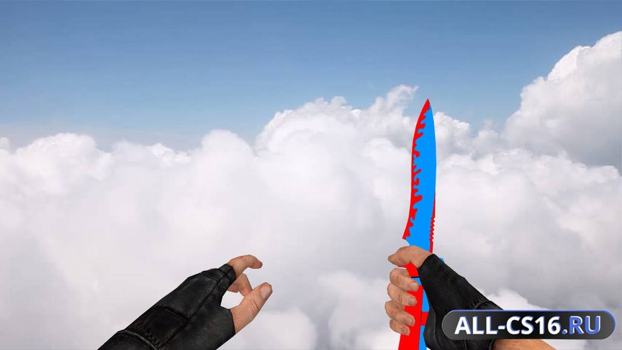 Модель оружия для CS 1.6 - Knife Red and Blue