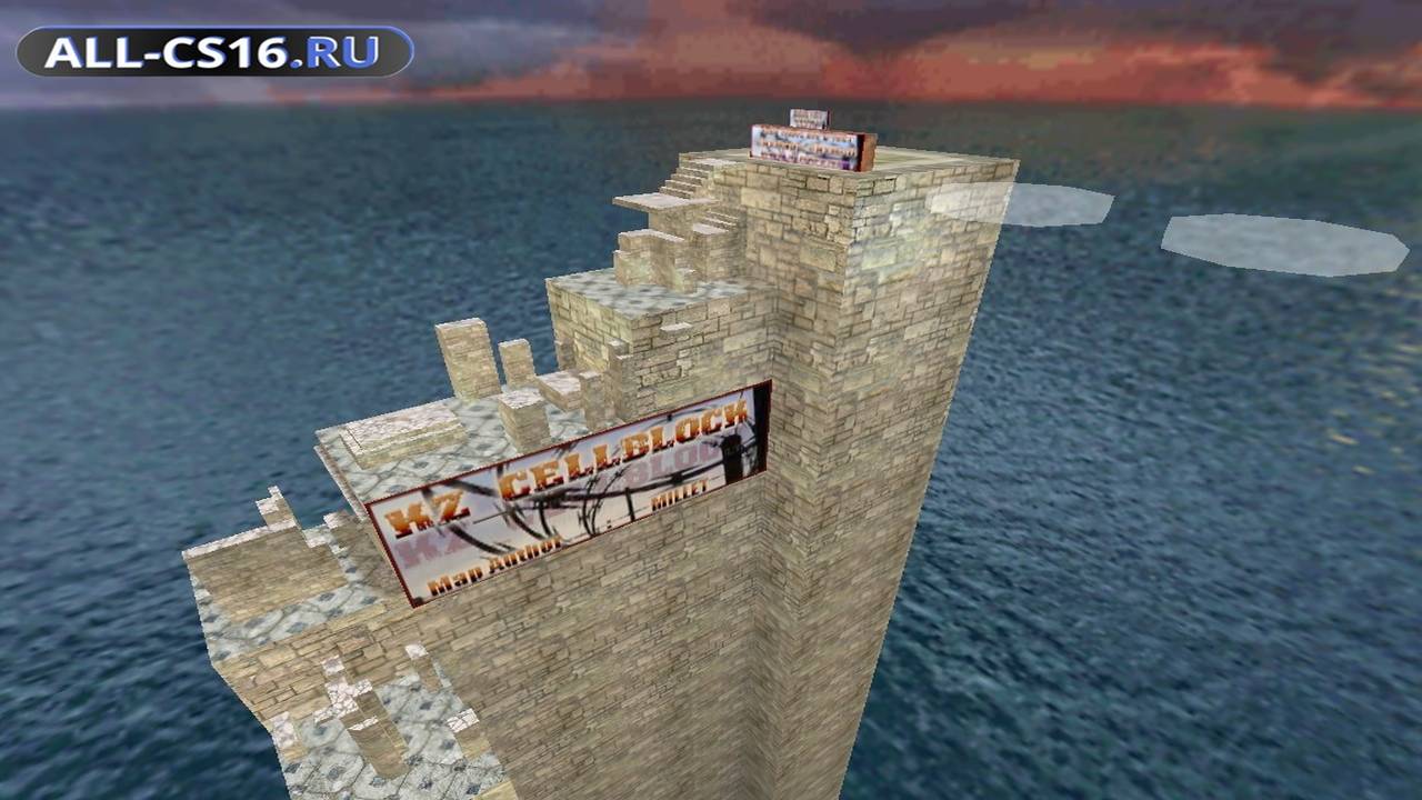 Карта «kz_cellblock» для CS 1.6 для CS 1.6