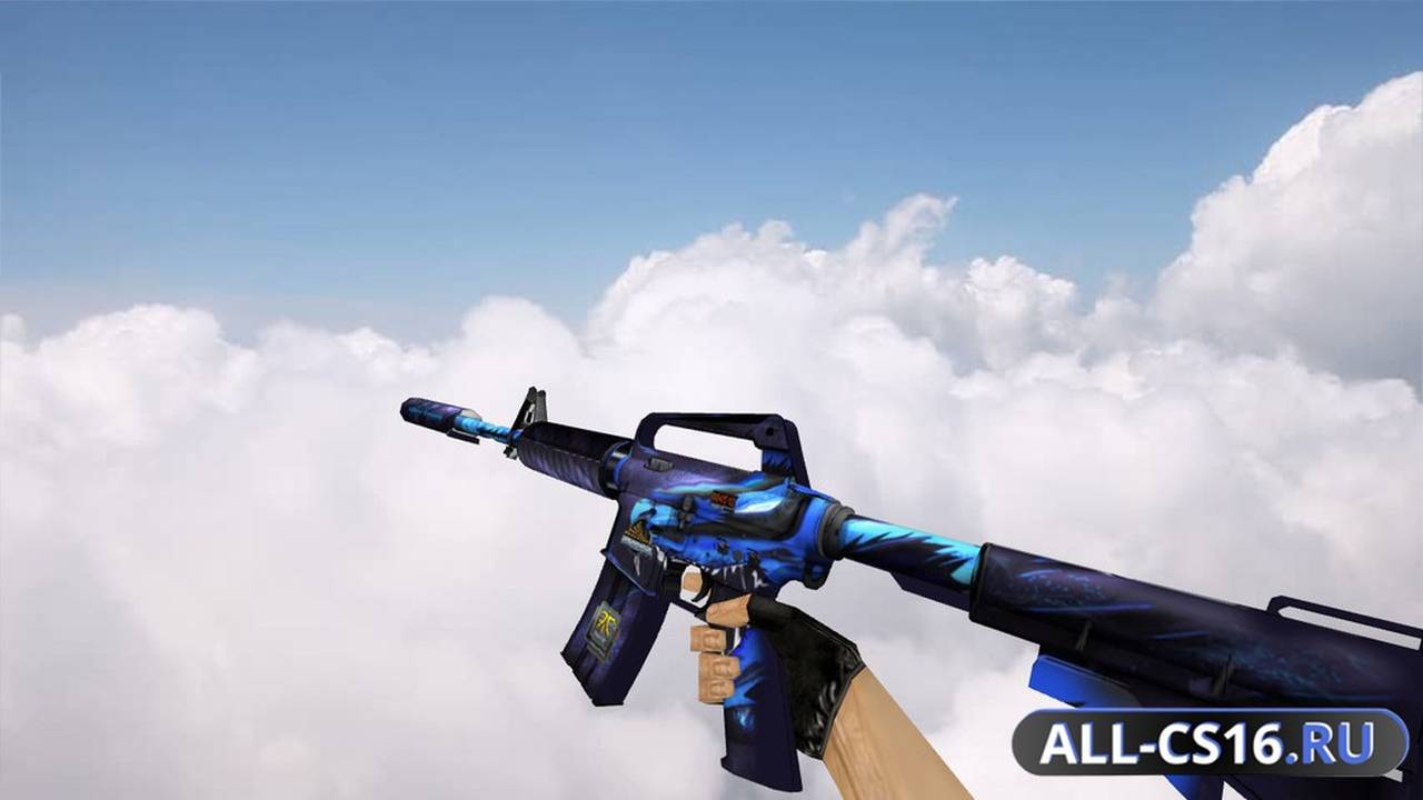Модель оружия для CS 1.6 - M4A1 M4A1 Blue Dragon