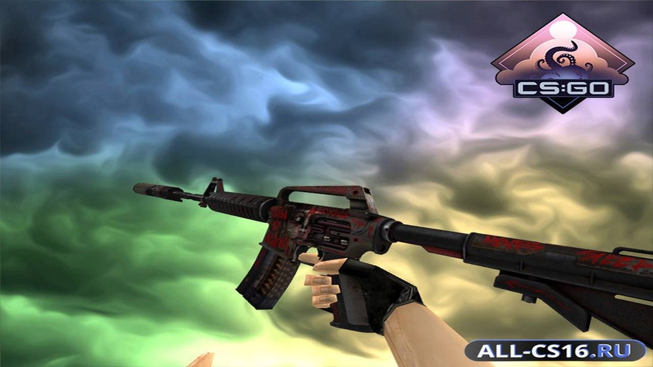 Модель оружия для CS 1.6 - M4A1 M4A1-S | Ночной ужас (Night Terror)