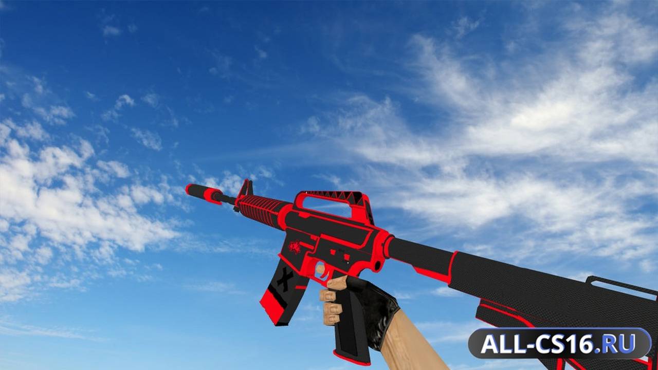Модель оружия для CS 1.6 - M4A1 M4A1 X-Force Redline