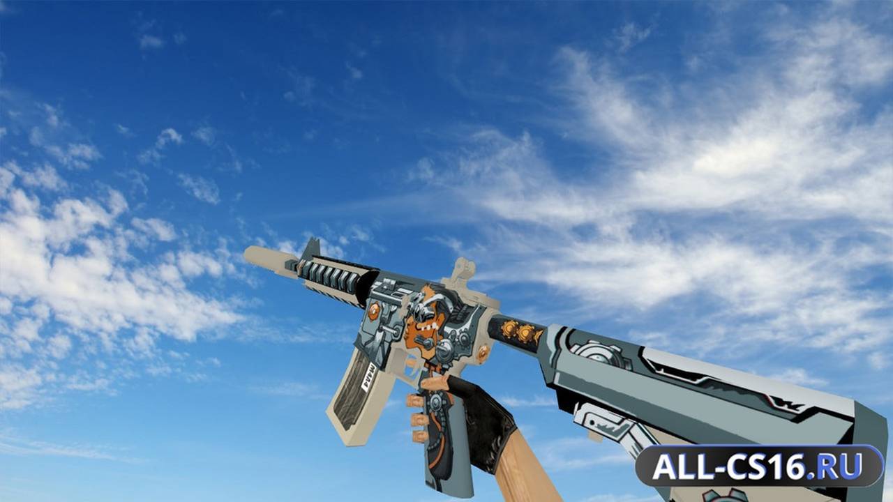 Модель оружия для CS 1.6 - M4A1 M4A4 Cybernetic