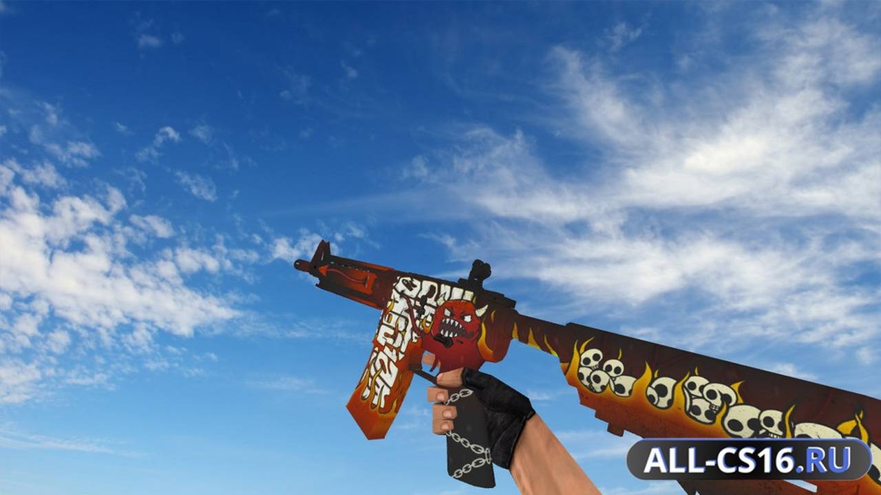 Модель оружия для CS 1.6 - M4A1 M4A4 | Адское пламя