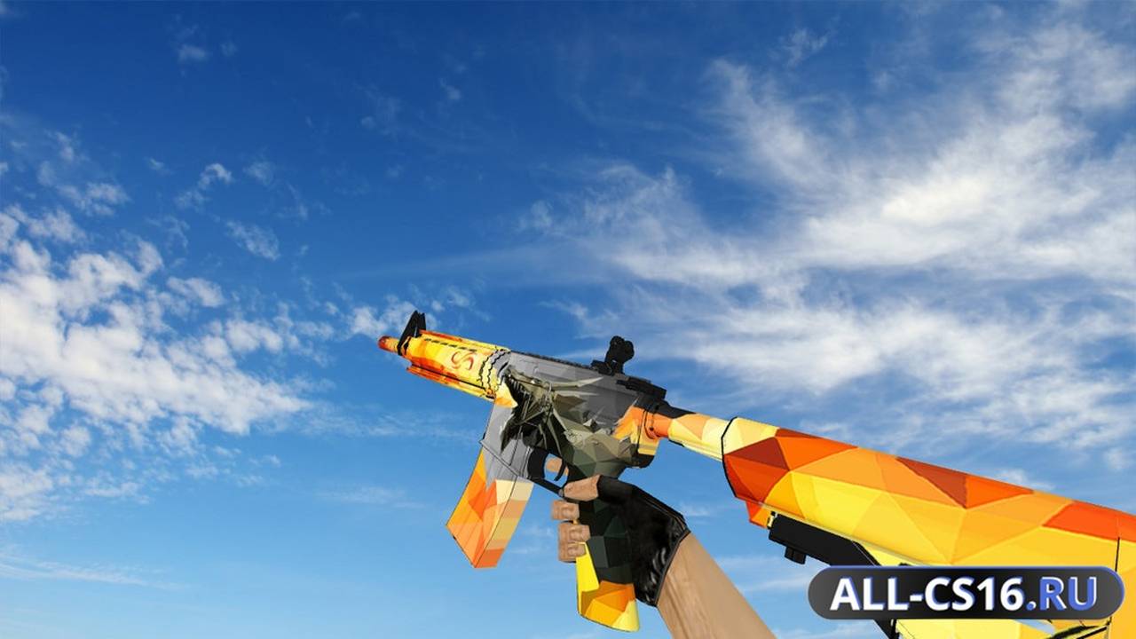 Модель оружия для CS 1.6 - M4A1 M4A4 Hellraiser