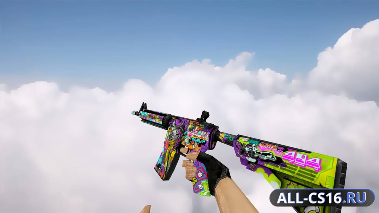 Модель оружия для CS 1.6 - M4A1 M4A4 | В живом цвете (In Living Color)