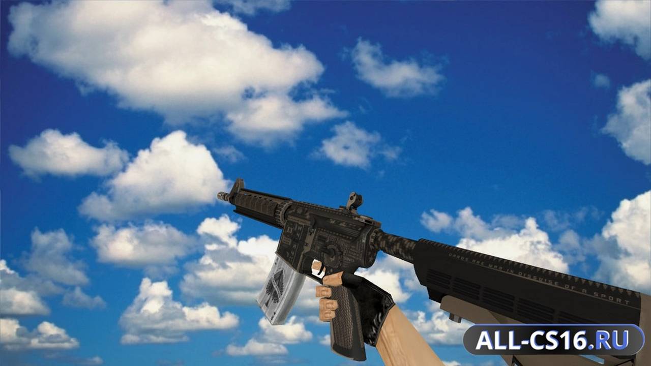 Модель оружия для CS 1.6 - M4A1 M4A4 Pokerface