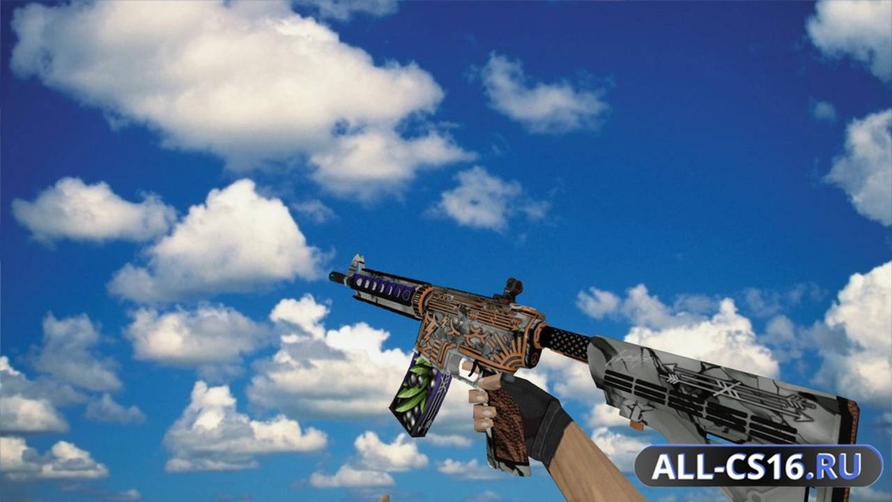 Модель оружия для CS 1.6 - M4A1 M4A4 Rage Of Gods
