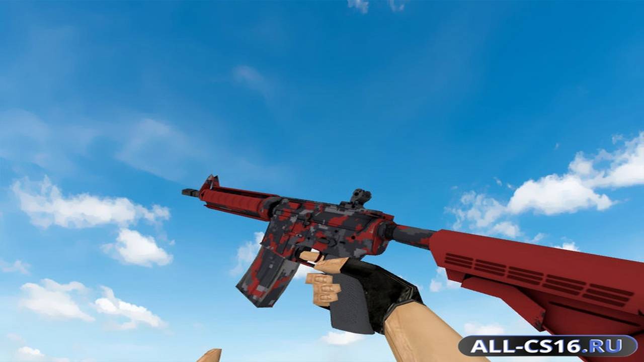 Модель оружия для CS 1.6 - M4A1 Красный