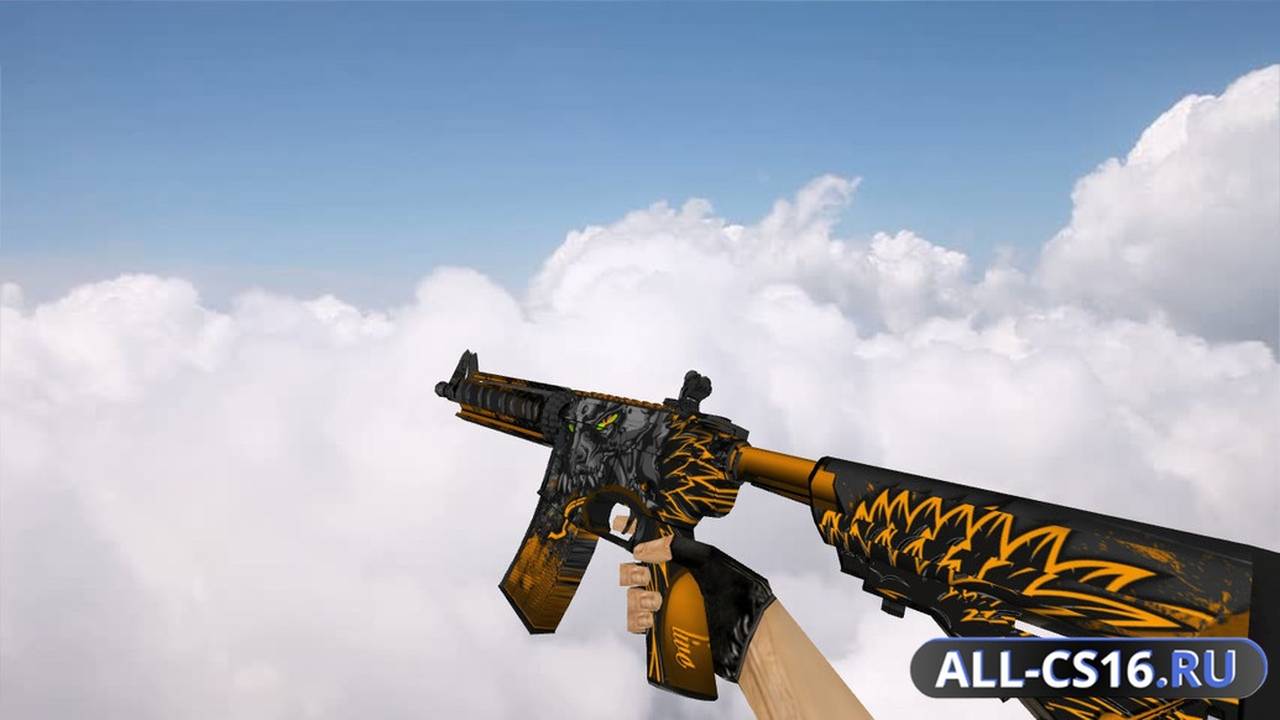 Модель оружия для CS 1.6 - M4A1 M4A4 Sky Fire
