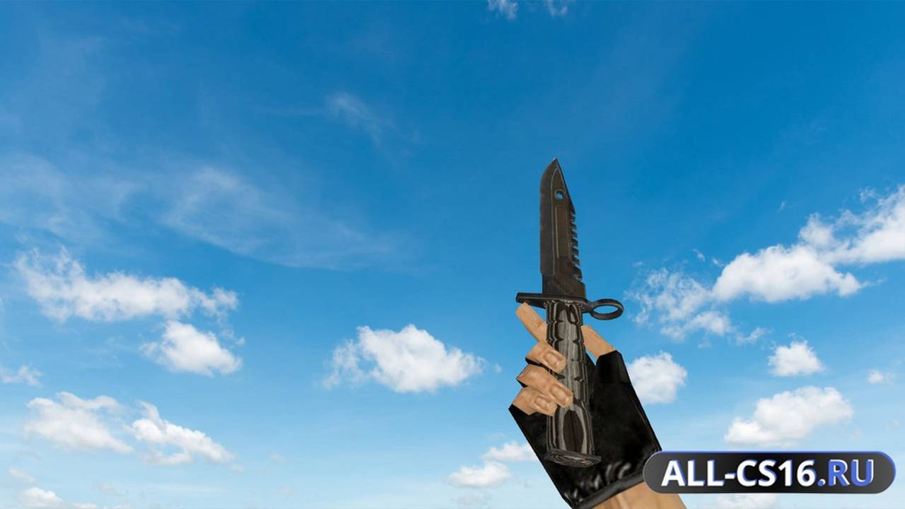 Модель оружия для CS 1.6 - Штык-нож M9 «Черный глянец