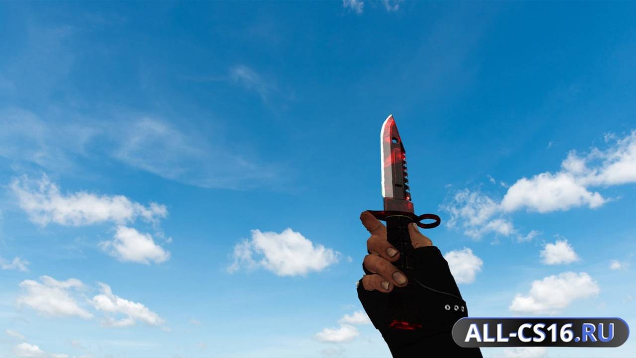 Модель оружия для CS 1.6 - M9 Bayonet Gamma Doppler Red