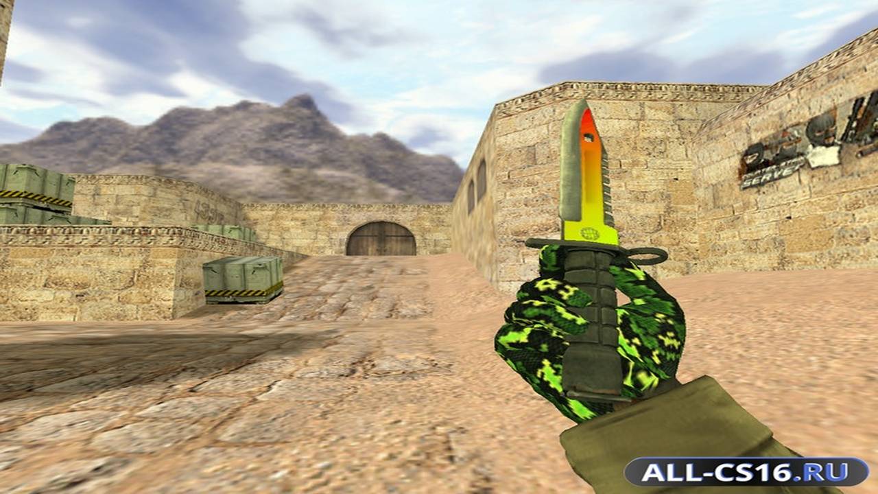 Модель оружия для CS 1.6 - Штык-нож М9 Неоновый свет
