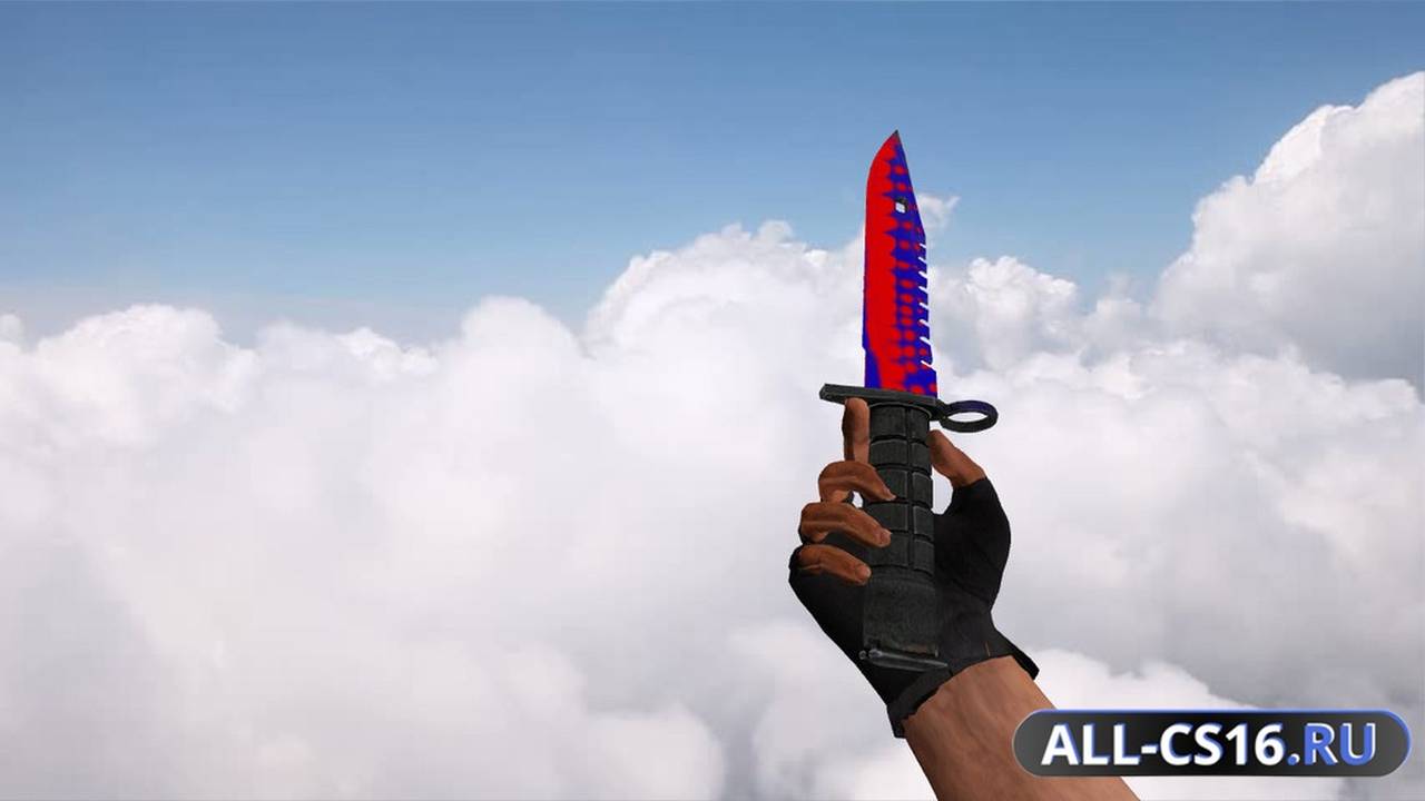 Модель оружия для CS 1.6 - M9 Bayonet Red Bubbles