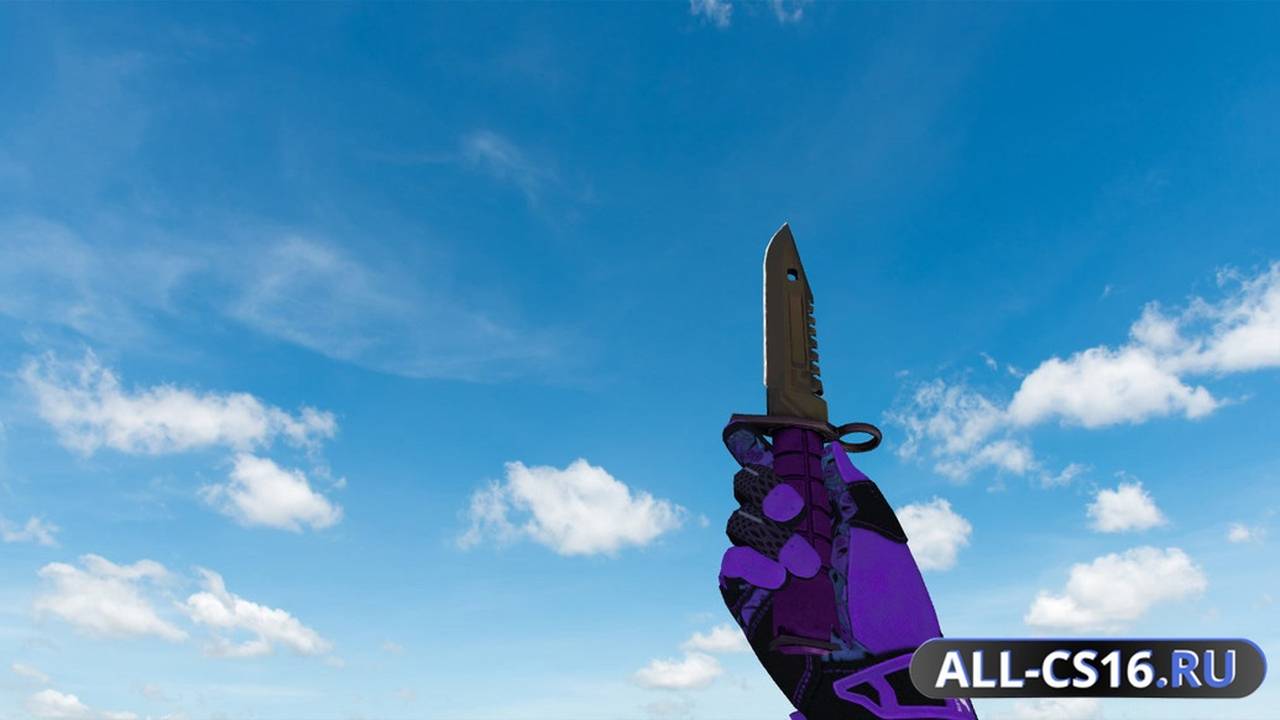 Модель оружия для CS 1.6 - Штык-нож M9 | Ультрафиолет