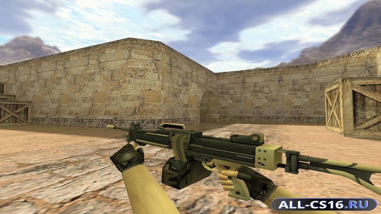 Модель оружия для CS 1.6 - M249 Negev Пустынная атака