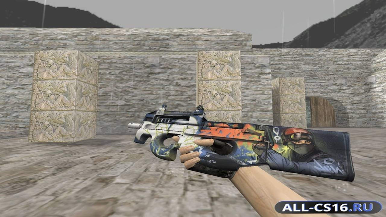 Модель оружия для CS 1.6 - P90 Ностальгия