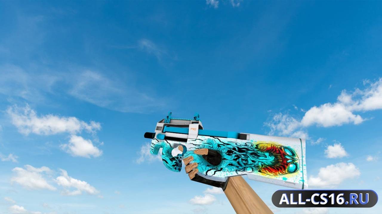 Модель оружия для CS 1.6 - P90 P90 Vladem Skull