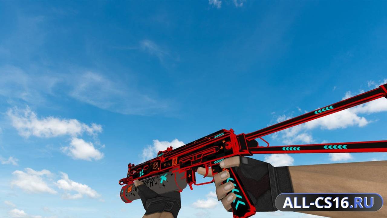 Модель оружия для CS 1.6 - P90 PP-19 Bizon Angry Emoji