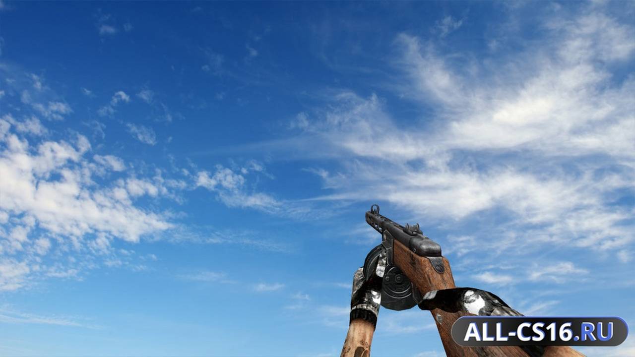 Модель оружия для CS 1.6 - P90 ППШ-41