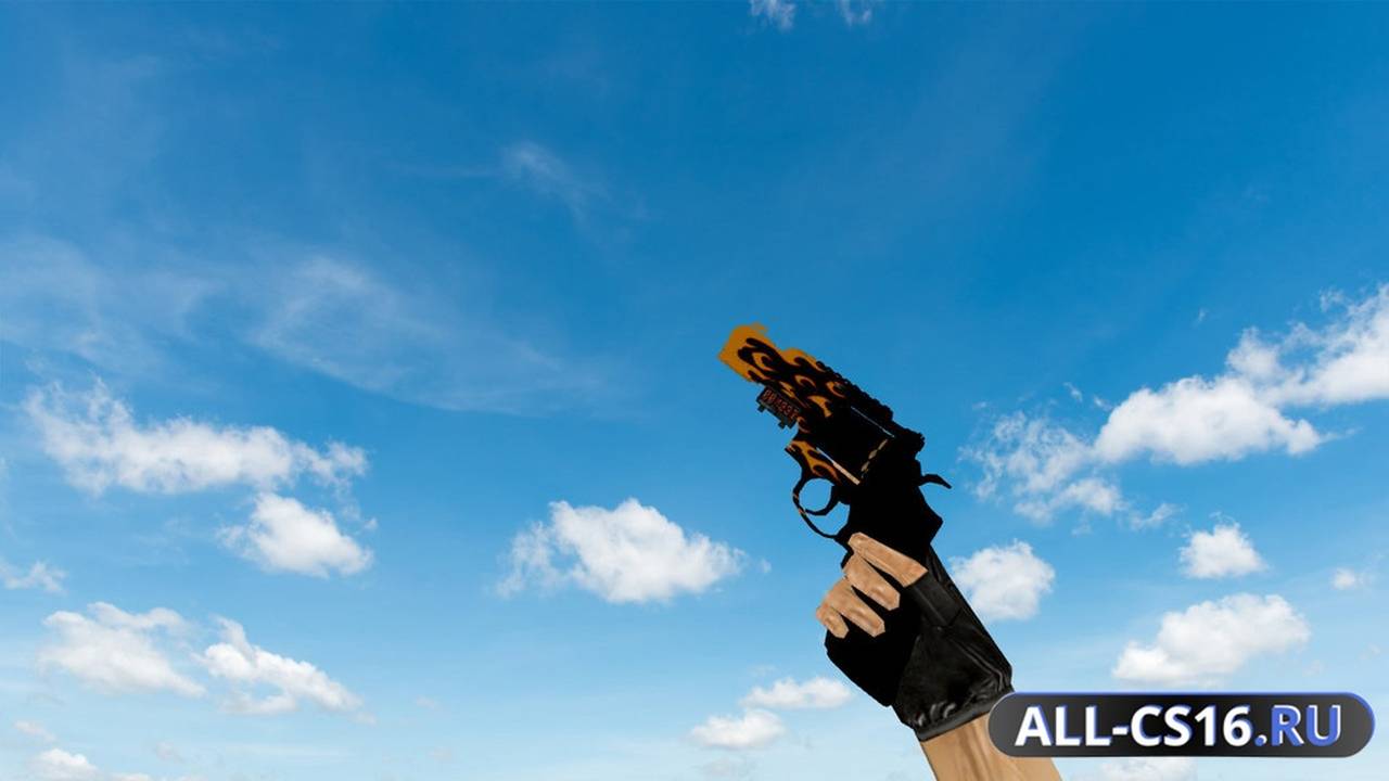 Модель оружия для CS 1.6 - Deagle R8 Revolver | Пламя