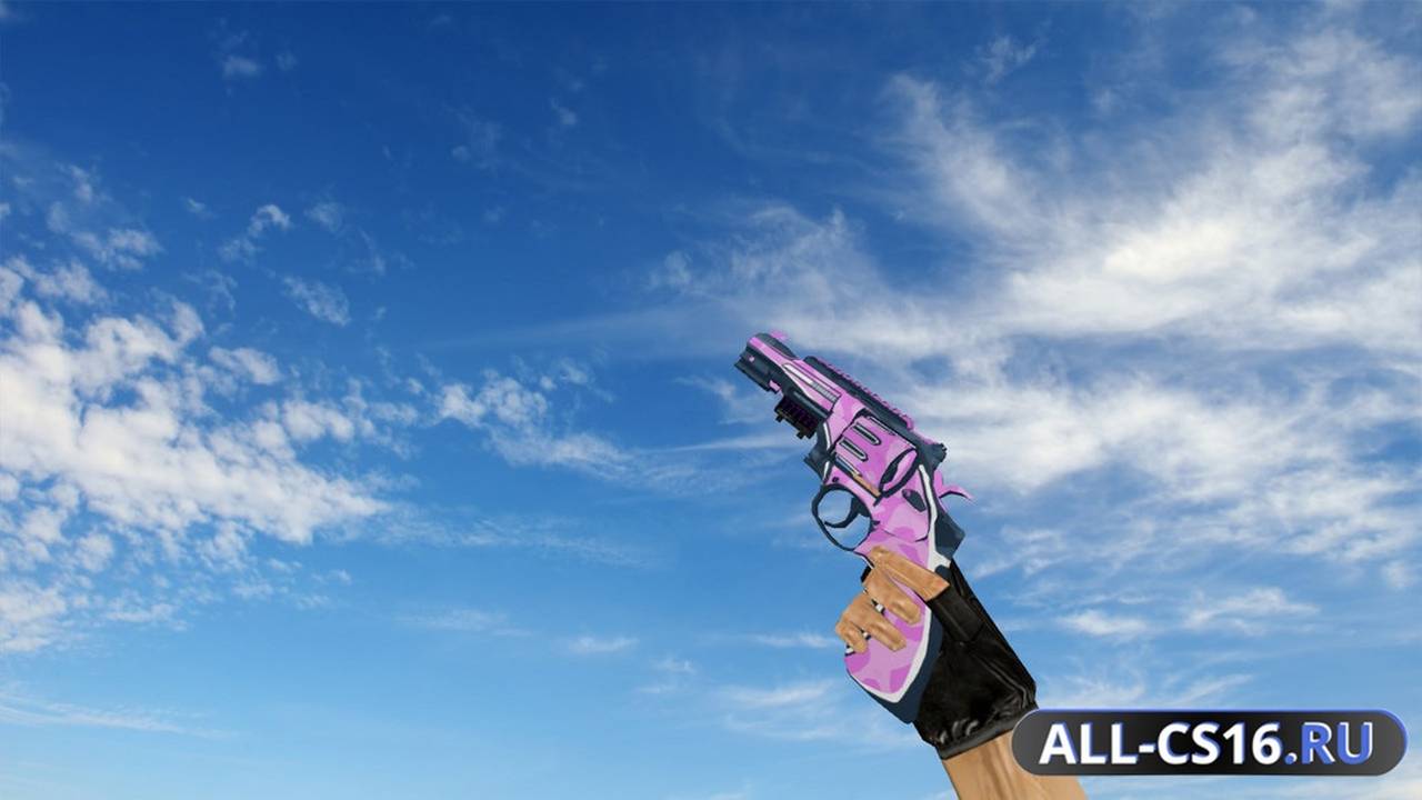 Модель оружия для CS 1.6 - Deagle R8 Revolver Vertex Pink